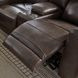 Side Step Smoke Leather 79" Zero Gravity Power Reclining Loveseat with USB Charging