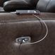 Side Step Smoke Leather 79" Zero Gravity Power Reclining Loveseat with USB Charging