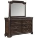 Lyndhurst Walnut Rectangular Dresser Mirror