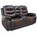 Nikko Brown Power Reclining 74" Console Loveseat Power Footrest