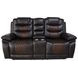 Nikko Brown Power Reclining 74" Console Loveseat Power Footrest