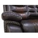 Nikko Brown Power Reclining 74" Console Loveseat Power Footrest
