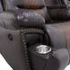 Nikko Brown Power Reclining 74" Console Loveseat Power Footrest