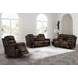 Nikko Brown Power Reclining 74" Console Loveseat Power Footrest