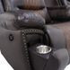 Nikko Brown Power Reclining 84" Sofa Power Footrest