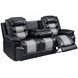 Nikko Black 84" Reclining Sofa with Nailhead Trim