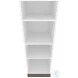 Orion White And Walnut Grey 20" Narrow Shelving Unit