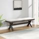 Riverdale Black 62" Upholstered Bench