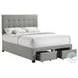 Kaycee Rhyan Smoke Fabric Full Upholstered Bed
