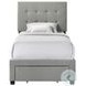 Kaycee Rhyan Smoke Fabric Twin Upholstered Bed