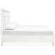 Springhouse Whisper White and Gray Upholstered Storage Panel Bedroom Set