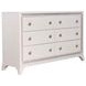 Cassie White 6 Drawer Dresser and Rectangular Mirror