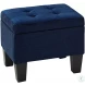 Everett Blue 3 Piece Storage Ottoman