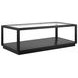 Glaze Onyx Rectangular Glass Top Occassional Table Set