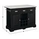 Aspen Black 48" Rectangular Kitchen Island Set of 3