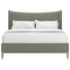 Edwin Celery King Upholstered Wing Shelter Bed