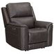 Easton Steamboat Brown Leather Zero Gravity Power Reclining Living Room Set with USB Charging