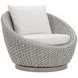 Savaii White Performance Fabric Outdoor Swivel Chair