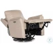 Gala Beige Leather Zero Gravity Swivel Power Recliner With Power Headrest And Lumbar