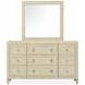 Sheridan Limestone 9 Drawer Dresser with Rectangular Mirror
