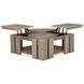 Conrad Stone Harbor Gray Free Form Lift Top Cocktail Table