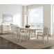Cotiere Cream Linen Extendable Rectangular Dining Table