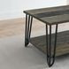 Harper Brown Rectangular Cocktail Table with Sintered Stone Inlay