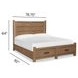 Foxrun Hollow Sierra Brown California King Storage Panel Bed