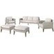 Carezza Taupe and Natural Upholstered 5 Piece Conversation Set
