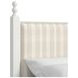 Haven Warm White Queen Upholstered Finial Poster Bed