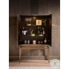 Theo Aged Brass Bar Cabinet