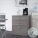 Universal Platinum Gray Floor Storage Cabinet With Drawer