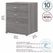 Universal Platinum Gray Floor Storage Cabinet With Drawer