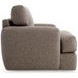 Cameron Brown Upholstered Swivel Chair with Pillow