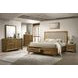 Talcott Warm Honey Brown Upholstered Storage Platform Bedroom Set with LED