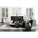 Linea Cerused Greige And Textured Graphite Metal Console Table
