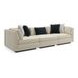 Fusion Beige 3 Piece Modular Sofa Sectional with Pillows