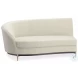 Three Company Cream Velvet Sectional