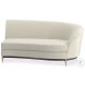 Three Company Cream Velvet Sectional