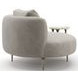 Echo Pale Gray and Champagne Gold Lounge with Accent Table