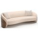Fleur Ivory and Porcini 102" Sofa with Pillows