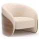 Fleur Ivory and Porcini Upholstered Lounge Chair