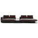 Overlap Dark Taupe 3 Piece Modular Sectional with LAF Armless Bumper