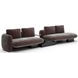 Overlap Dark Taupe 3 Piece Modular Sectional with LAF Armless Bumper