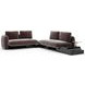 Overlap Dark Taupe 4 Piece Modular Sectional with Armless Bumper