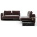 Overlap Dark Taupe 4 Piece Modular Sectional with Armless Bumper