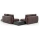 Overlap Dark Taupe 4 Piece Modular Sectional with Armless Bumper