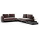 Overlap Dark Taupe 4 Piece Modular Sectional with Armless Bumper