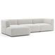 Rhythm Ivory 3 Piece Modular Sectional with LAF Chaise
