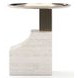 Overlap Travertine and Whisper of Gold Sectional Accent Table